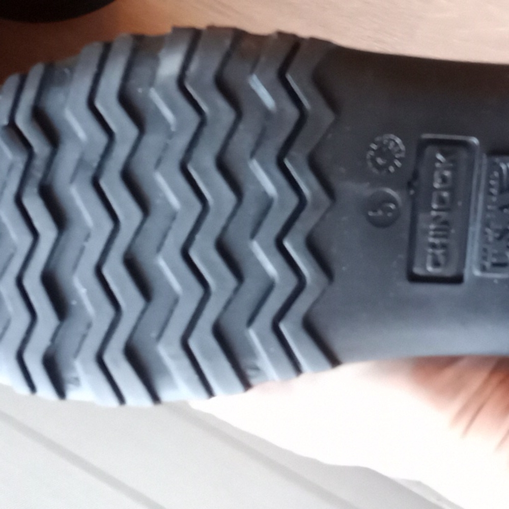 Women's Chinook Tall Rain Boots Cow Print Chunky Heel - Picture 13 of 13